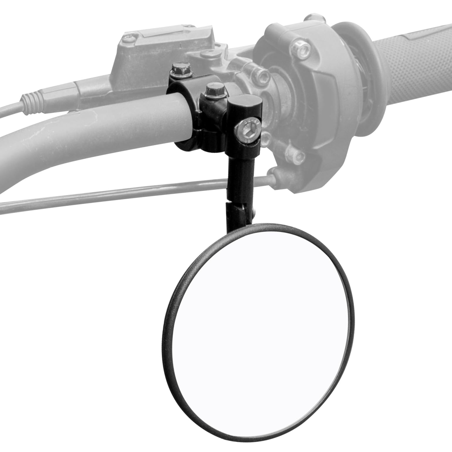 Specchietto Retrovisore Per Moto KEMIMOTO E24 – Tondo, Universale Per Manubrio, In Alluminio CNC, 3 Opzioni Di Montaggio