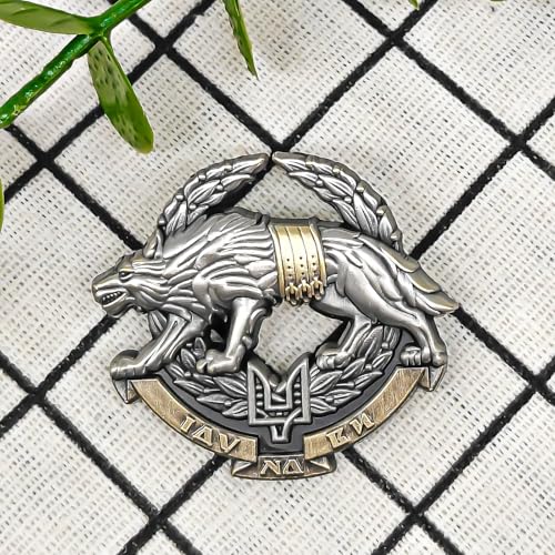 Image of Ukraine Special Operations Forces Enamel Pin - Cooperation Series | Premium Enamel Pin - Statement Lapel Pin - Plated Badge for Clothing, Bags, Hats, Jackets, and Lanyards