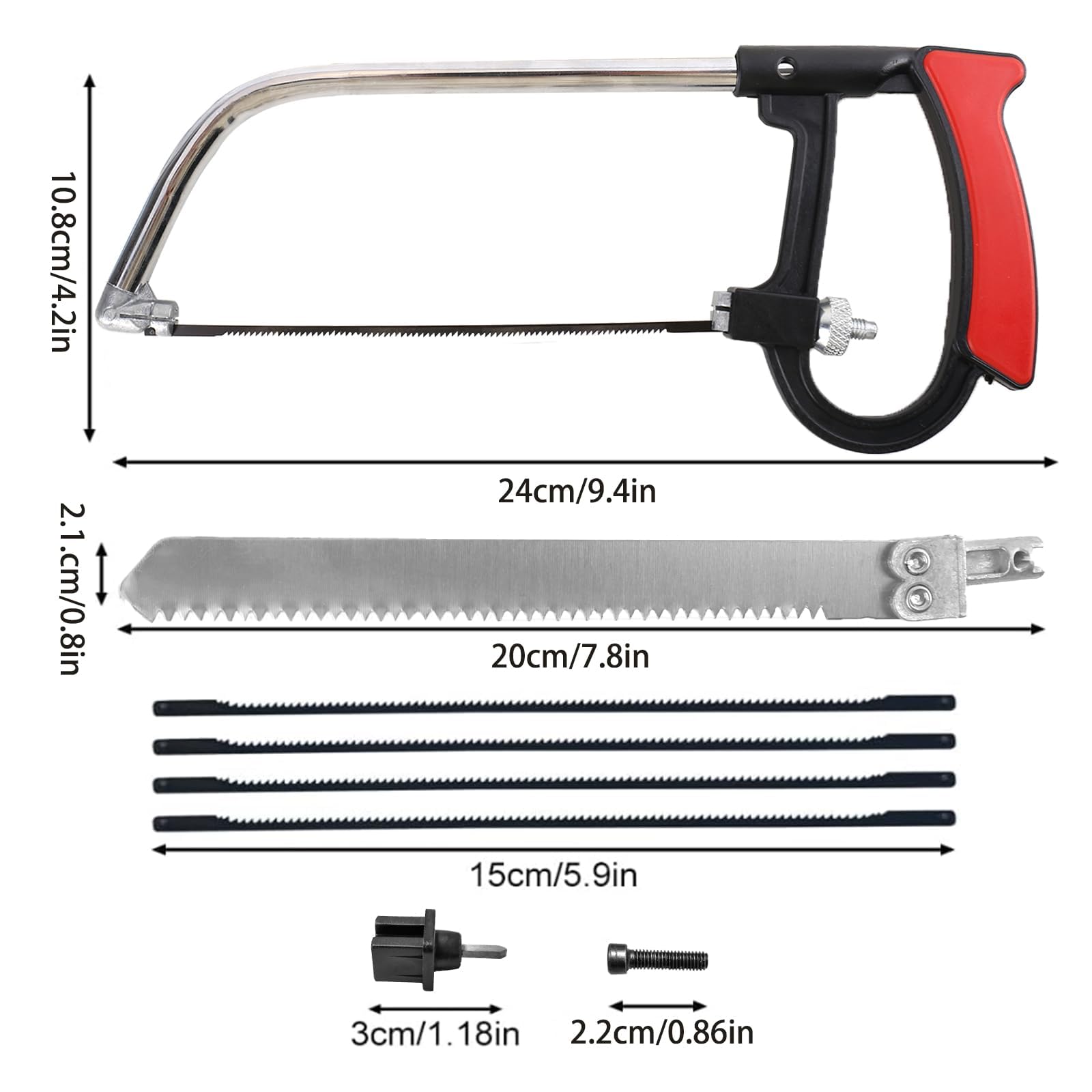 Mini-Handsägen-Griff Aus Kunststoff - Verstellbar Für Sägeblätter Bis 300mm Länge