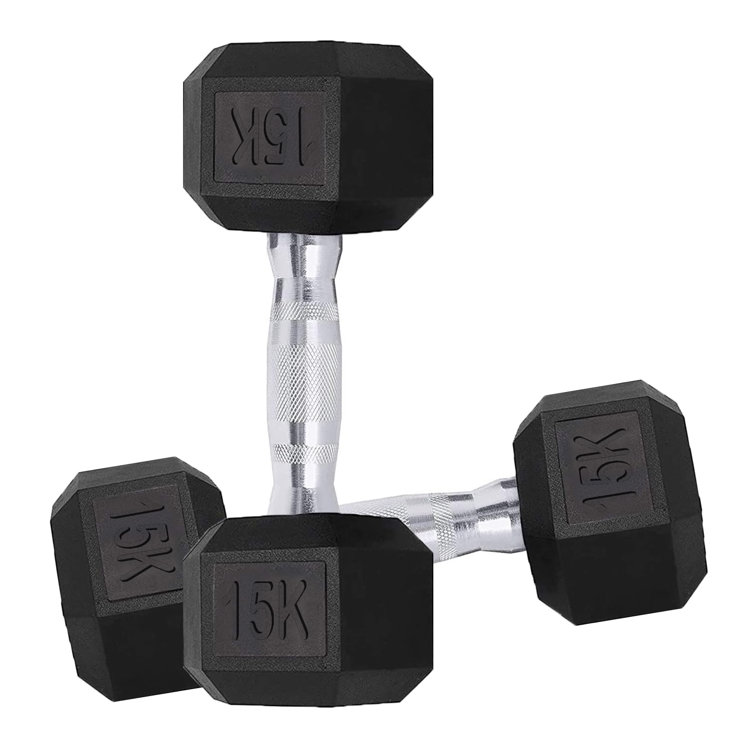 Hexa Dumbbells Set for Home Gym | 15 kg Dumbbells Set of 2 | Fitness Gym Dumbbell set for Home Workout | Anti Skid Shape Rubber Dumbbell Set (15 kg x 2) (B0CQ591Q83) Amazon Price History, Amazon Price Tracker