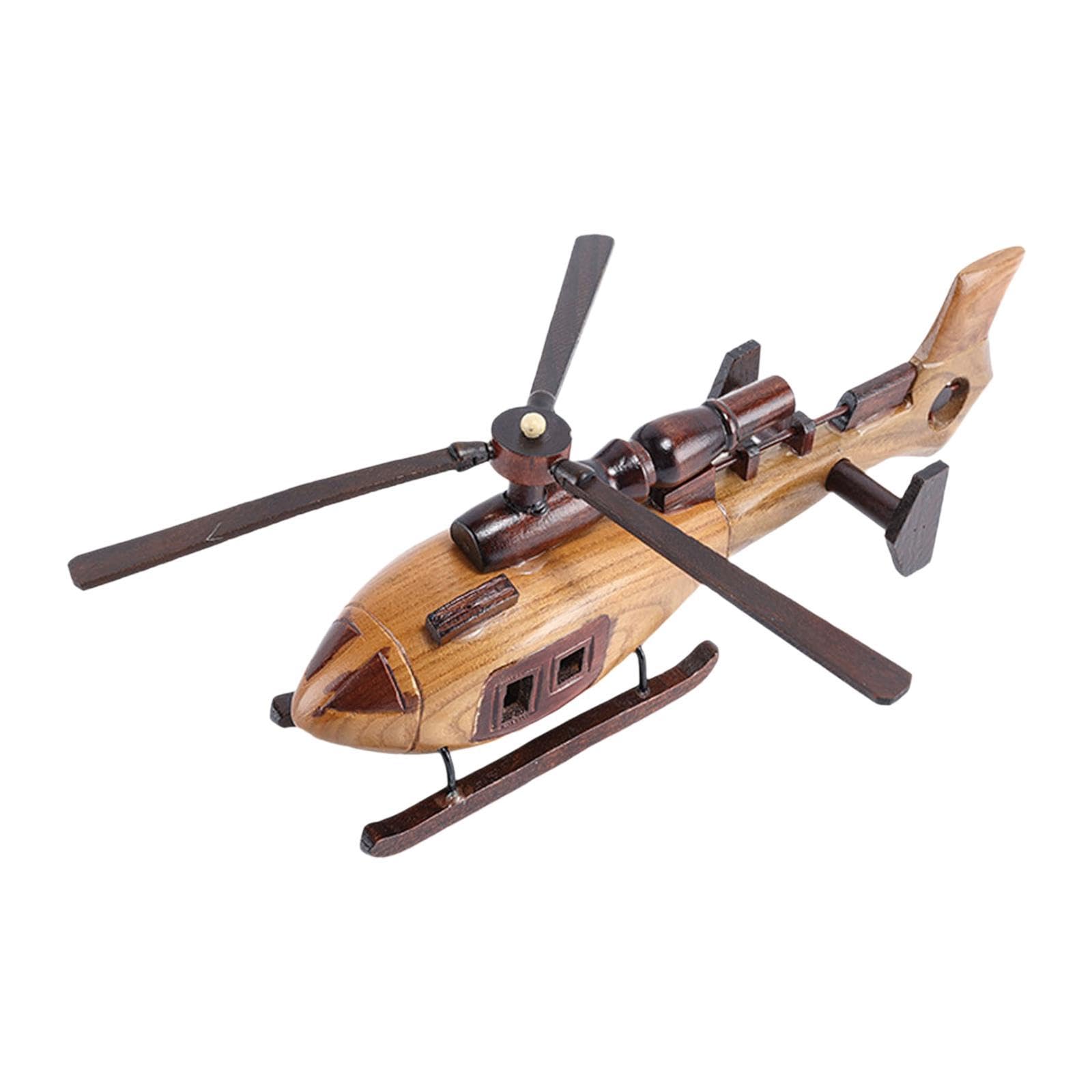 Modellino di Elicottero in Legno 3D per Esposizione E Decorazione Domestica, Style B