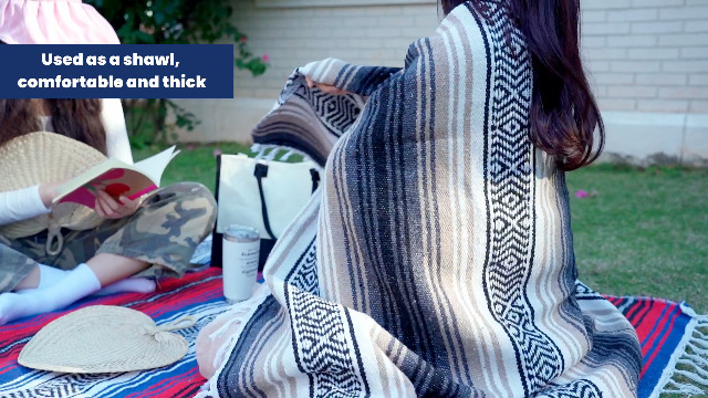 Amazon.com : Macarrie 6 Pcs Mexican Blankets Bulk Yoga Authentic
