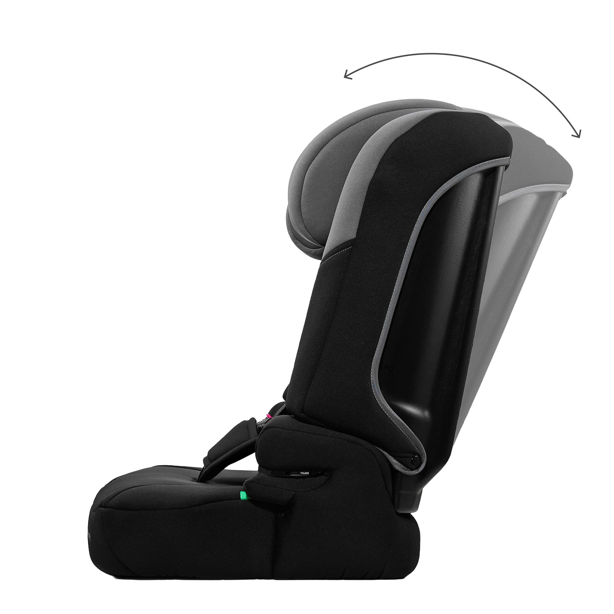 Kinderkraft I-COMFY Autositz 76-150cm Verstellbare Rückenlehne 5-Punkt-Sicherheitsgurt EASY GROW SYSTEM Dunkelgrau