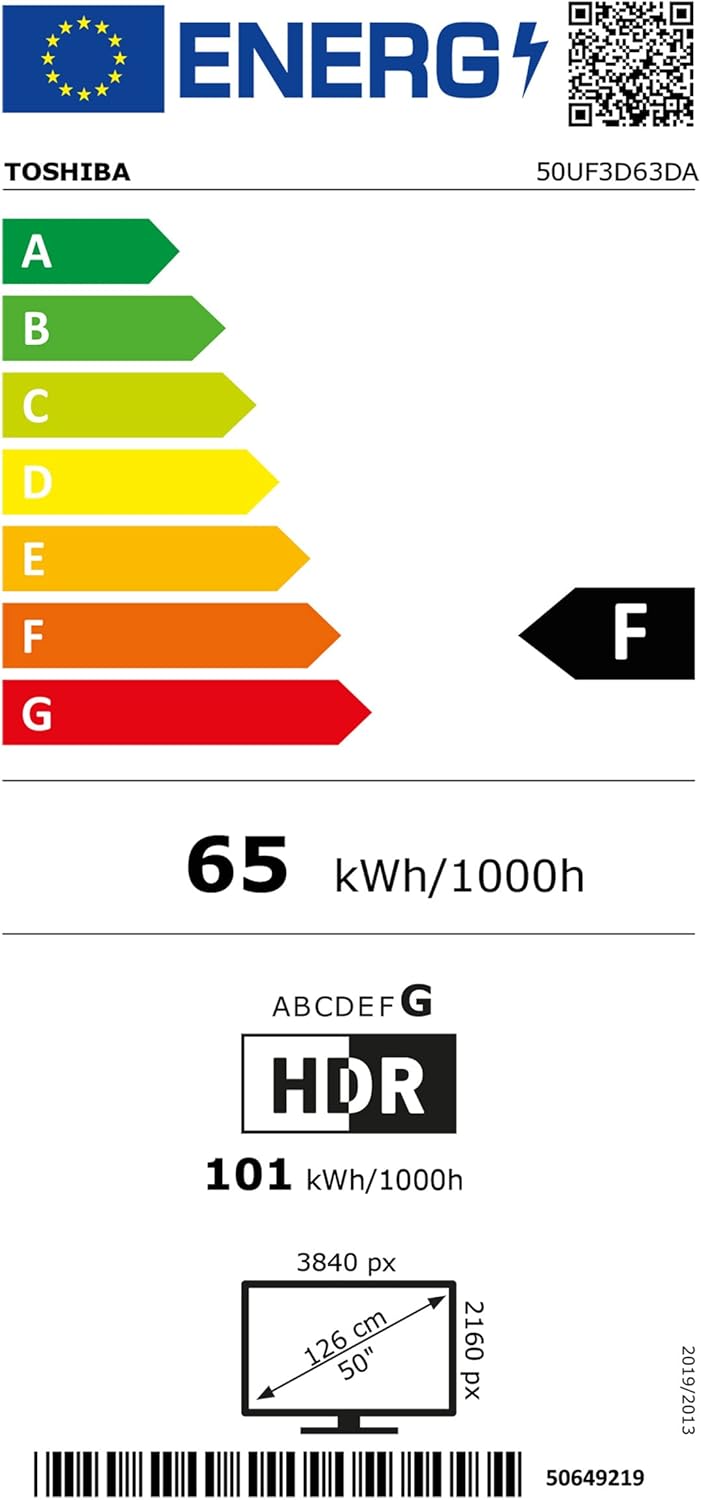 Toshiba Smart Fire TV 50 Ultra HD 50UF3D63DA, TV 4K 50 Pollici con Alexa Integrata, Televisore LED Compatibile con Alexa, DVB-T2, Tecnologia LED, Dolby Vision HDR10, HDMI 2.1, Dolby Atmos Toshiba Smart Fire TV 50 Ultra HD 50UF3D63DA, TV 4K 50 Pollici con Alexa Integrata, Televisore LED Compatibile con Alexa, DVB-T2, Tecnologia LED, Dolby Vision HDR10, HDMI 2.1, Dolby Atmos