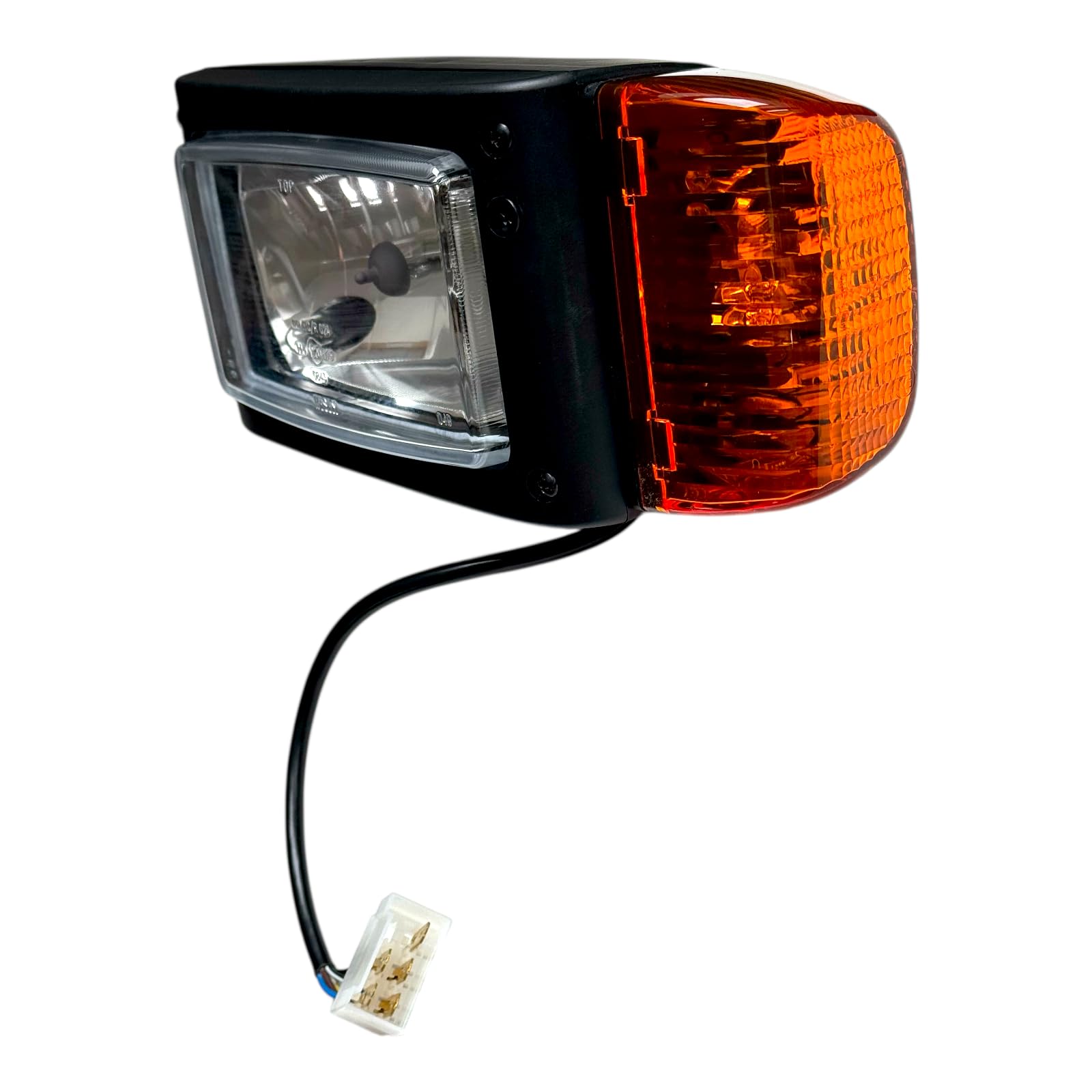 Piloto Intermitente 2 faros H4 con intermitentes de 12 V, cargador de ruedas, remolcadores, para construcción, para nieve y pantalla de lámpara