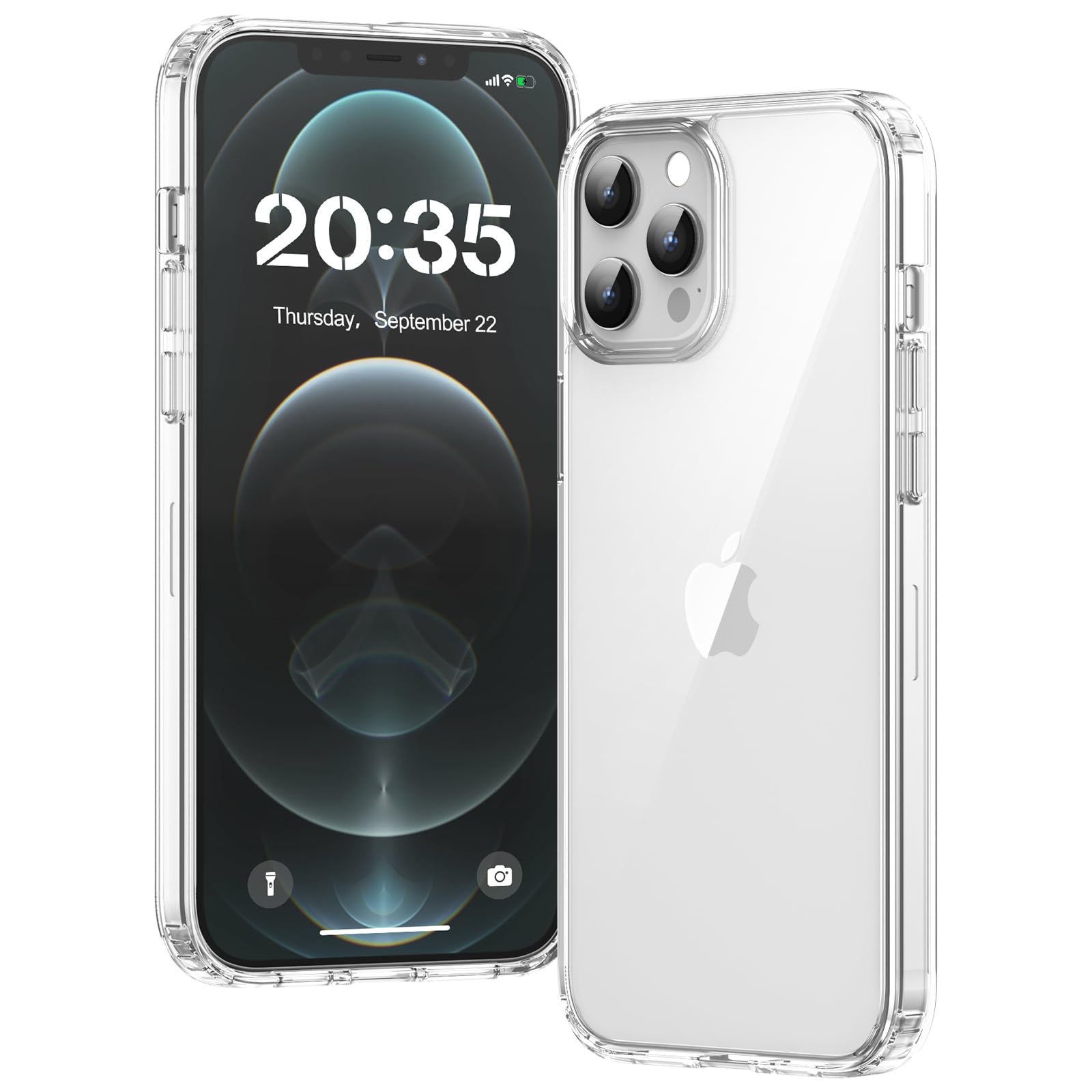 Voyahülle Hülle für iPhone 12 Pro Max Hülle, Anti-Vergilbung Transparent Handyhülle Stoßfest Schutzhülle, Premium Kratzfeste Case für iPhone 12 Pro Max -Durchsichtig