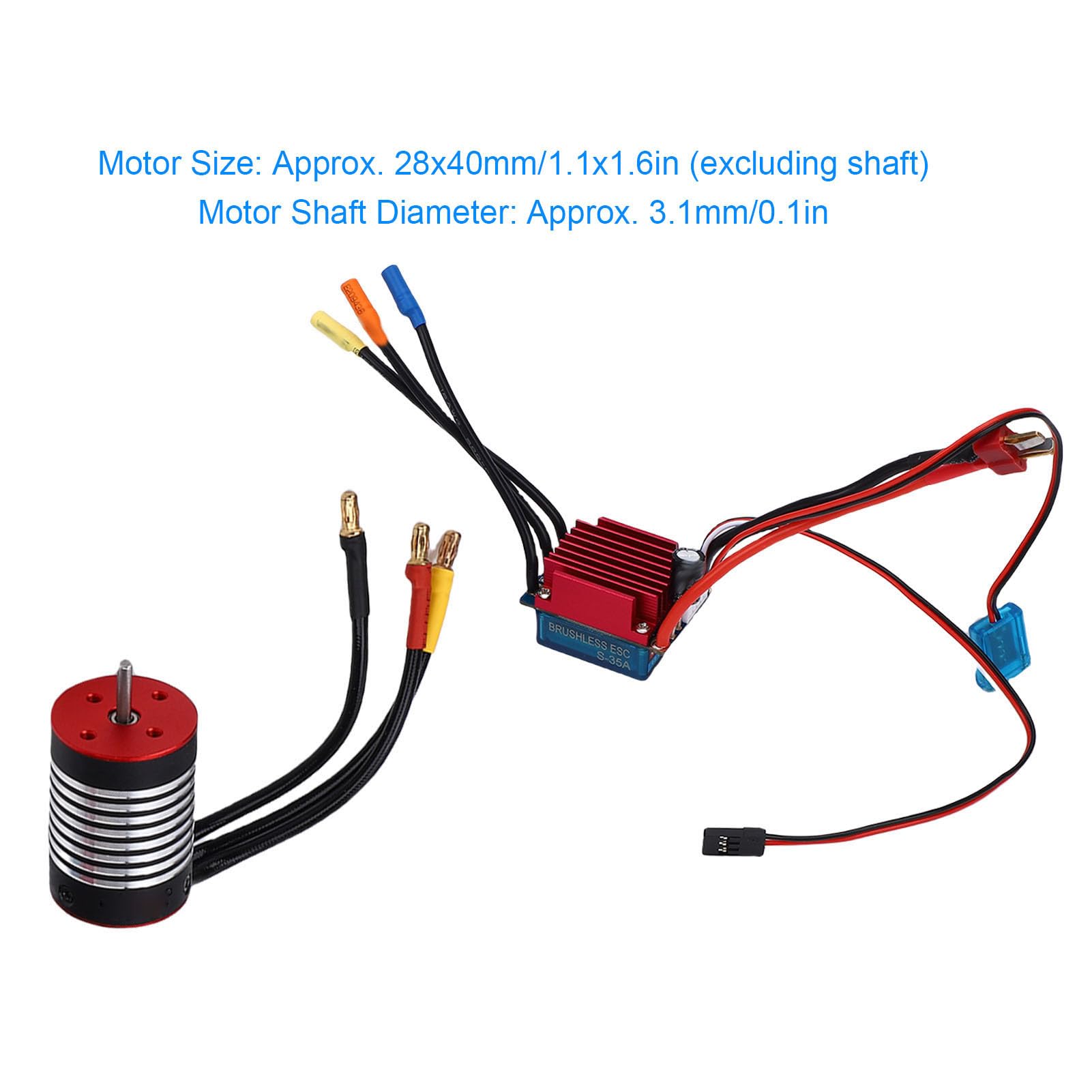 Mingzhe Premium RC Motor ESC Set, 2838 Brushless Motor and 35A ESC for