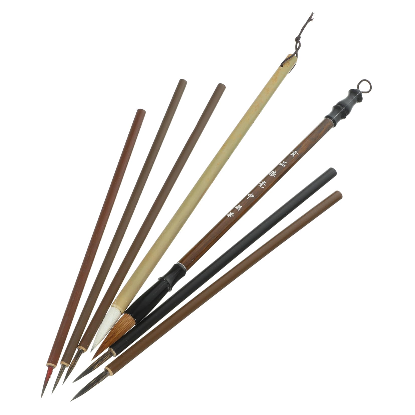 AUTSUPPL 7Pcs Traditional Calligraphy Brush for Beginners Fine Tip Art Pens for Chinese Painting Portable Wolf Hair Brushes for Calligraphy Practice and Unique Character Creation