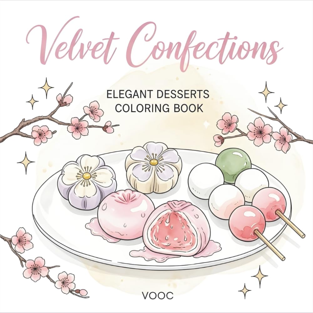 Velvet Confections : Elegant Desserts Coloring Book - Intricate Food Gourmet Museum Quality Dessert Art Mindfulness Visual Satisfaction Instagram Worthy (Breathe Easy Coloring for Stress Relief)