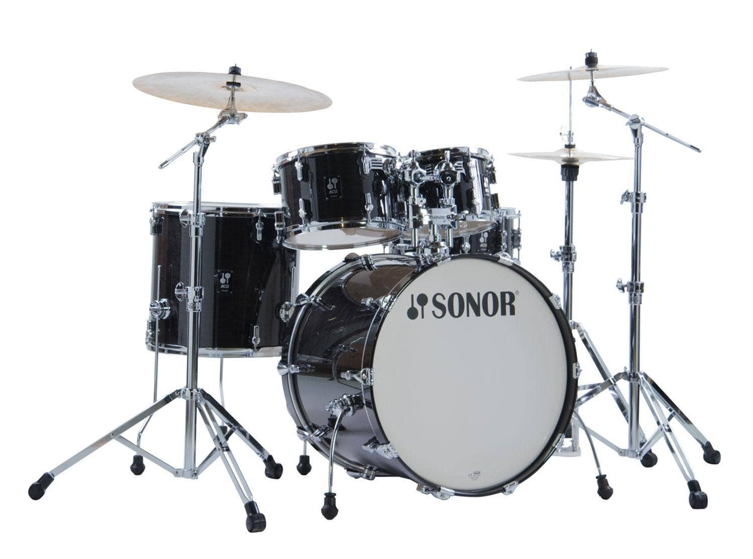 Sonor AQ2 Stage Maple 5-Piece Drum Shell Pack (Transparent Black)