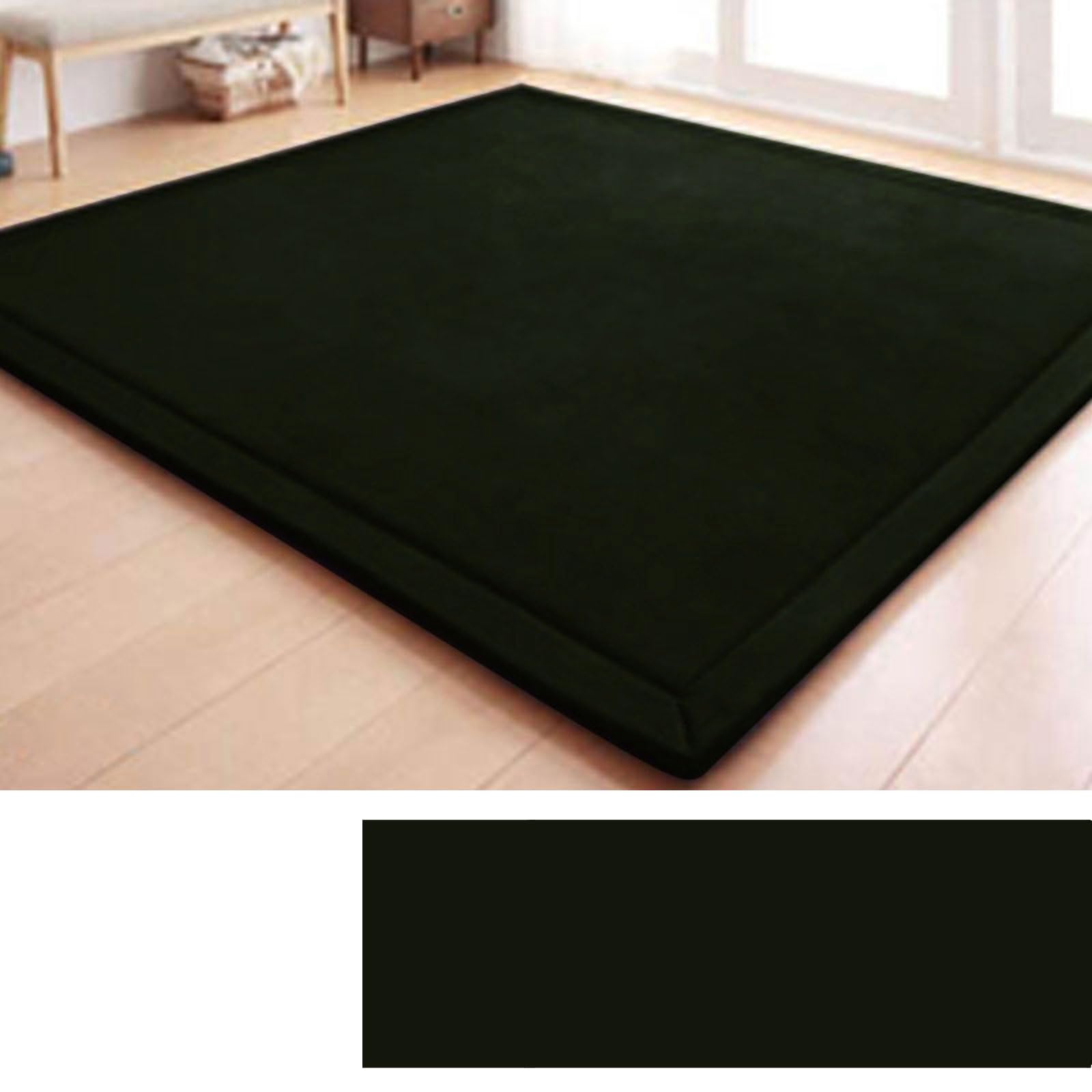 DSSHENGDS Coral Velvet Kids Rug,Bedroom crawling mat，Washable for Living Room Bedroom Dining Room,Modern Washable Soft Mat, Perfect Carpets for Yoga2cm-K- 80 * 120cm