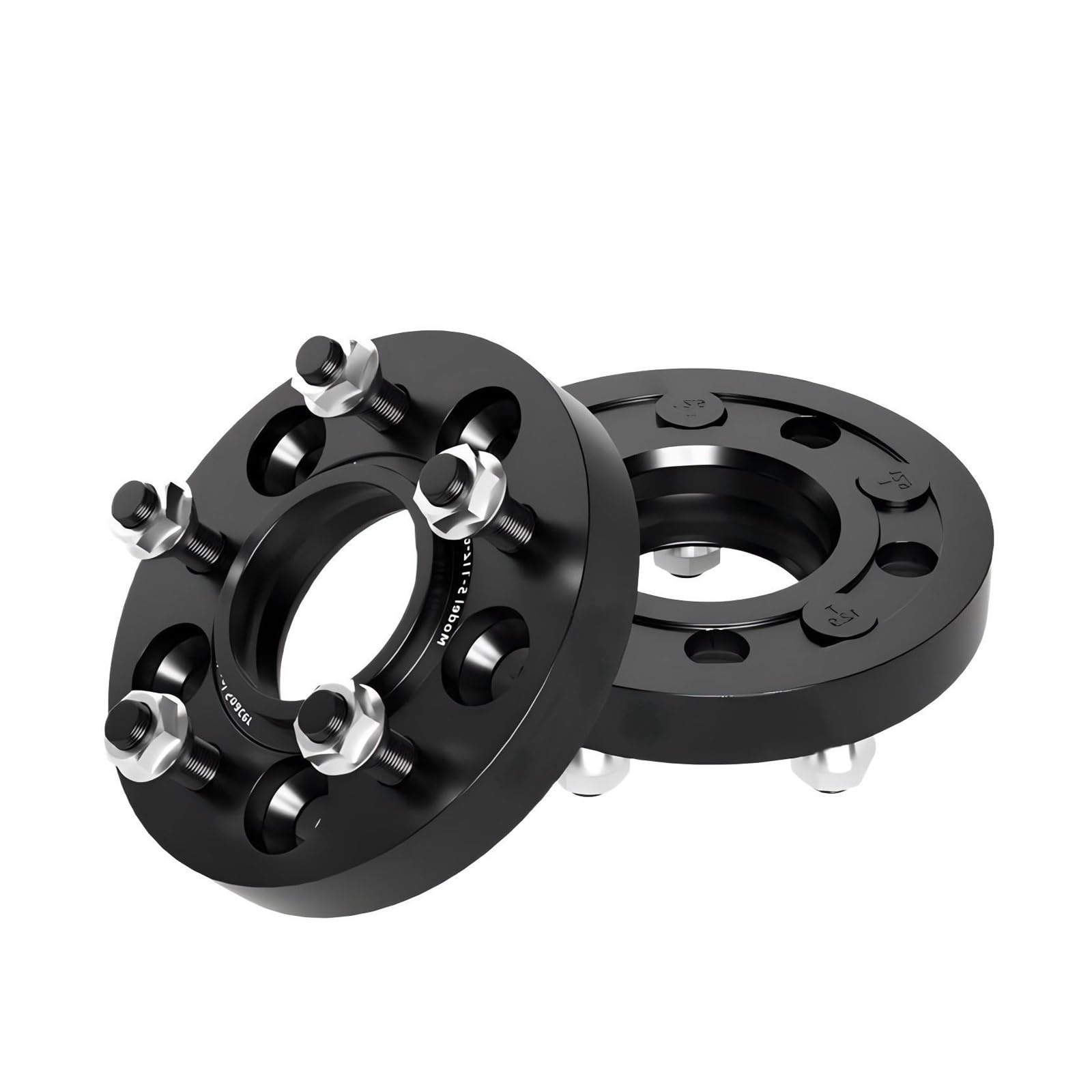 Entretoises de roue de voiture 2 pièces 5x112 57.1 M14 x .5 moyeu pour entretoise de roue forgée noire centrale pour Volkswagen Taos plaque bride(2pcs 30mm)