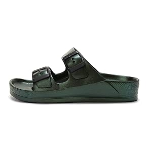 Luffymomo Adjustable Slip on Eva Double Buckle Slides for Womens (9 M US Variation Dk Green) Luffymomo Adjustable Slip on Eva Double Buckle Slides for Womens (9 M US Variation Dk Green)