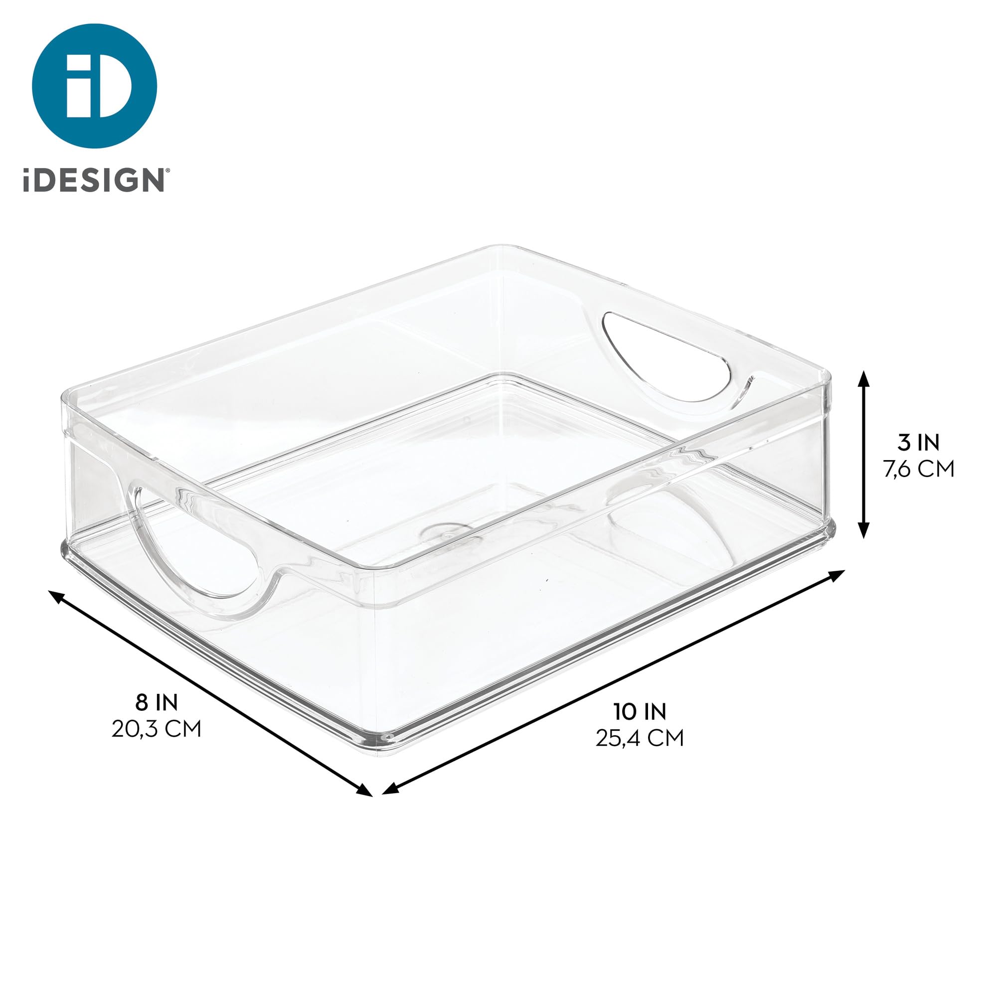 iDesign Stapelbarer Vorratsbehälter aus Kunststoff, transparent, 4 Stück