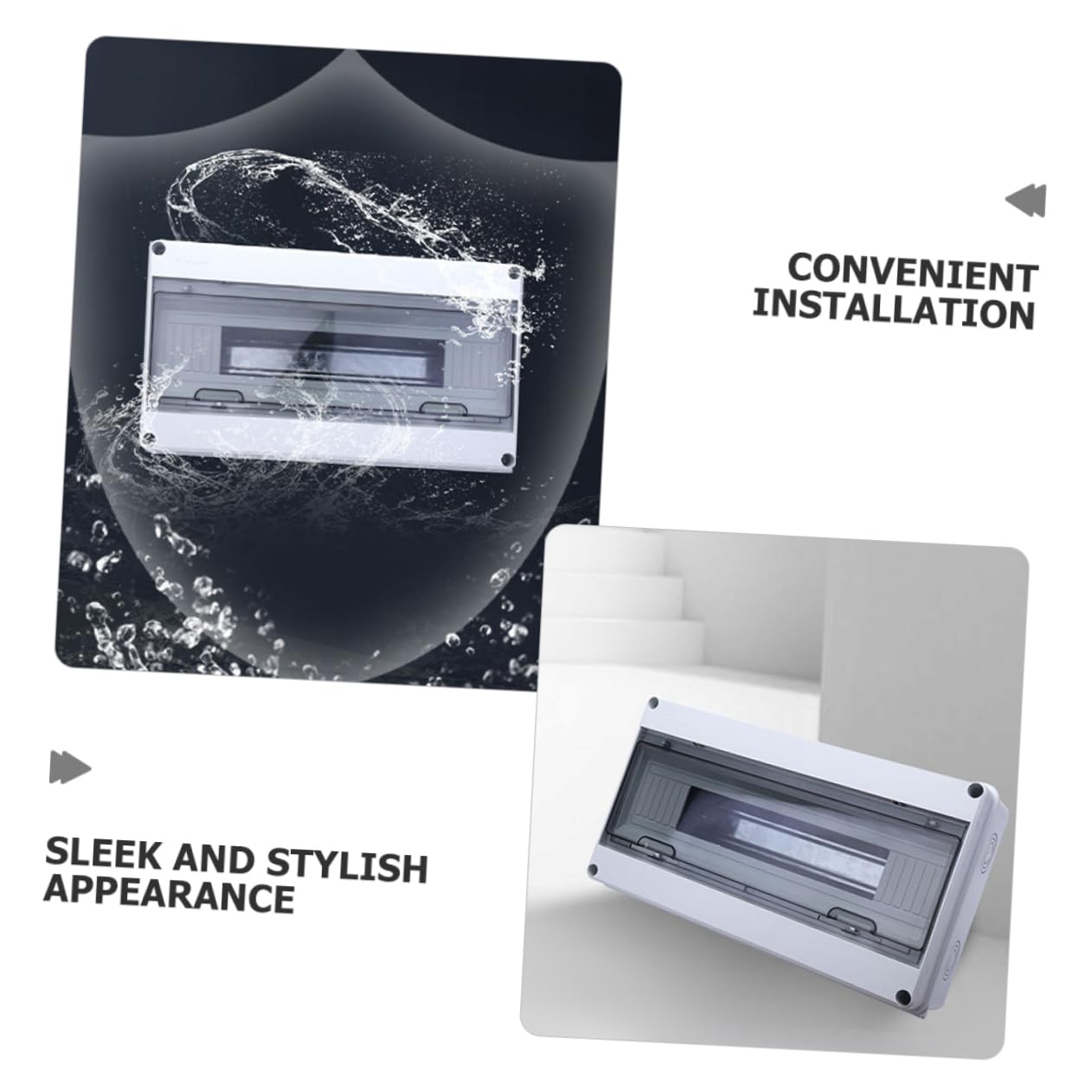 Caja de Distribución Eléctrica Abs Ht-18 de 18 Circuitos Ip65 | Montaje en Superficie, Protección contra Agua y Polvo, Diseño Elegante para Uso Exterior