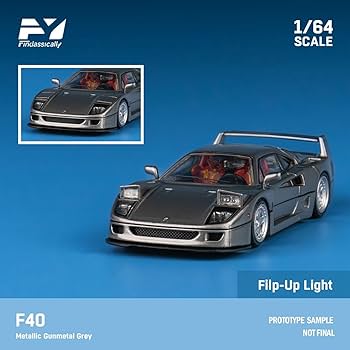 Finclassically 1/64 F40 Metallic Grey Finished Product