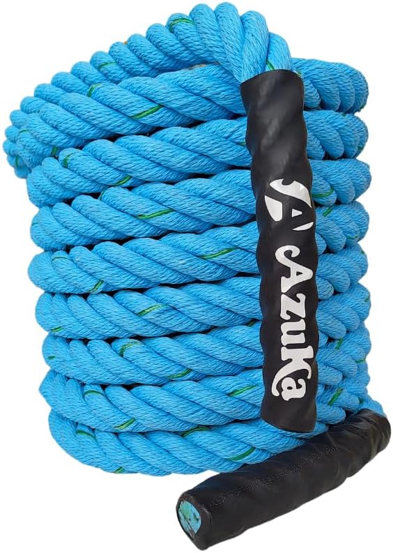 Strong Ropes 30 Inch AZUKA® Battle Rope for Gym & Home Workout – Heavy-Duty Polypropylene ...