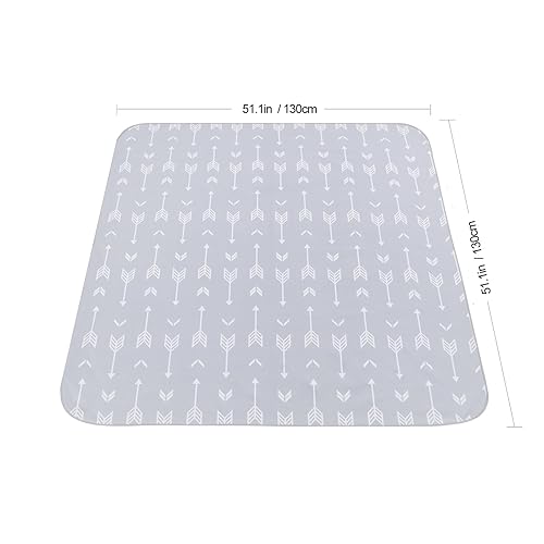 Miniatura 3 de Alfombrilla de salpicaduras para bebé para debajo de la silla alta y artes y manualidades, protector de suelo impermeable lavable de 51 pulgadas,