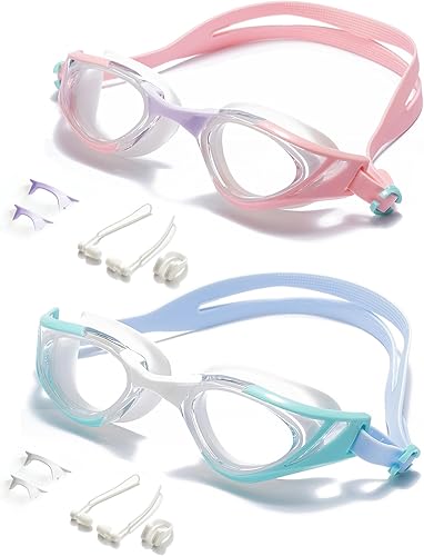 seasprint 2PCS Swim Goggles, Super Clear View,Goggles Swimming Adult, Suitable for All Kinds of Swimming Programs