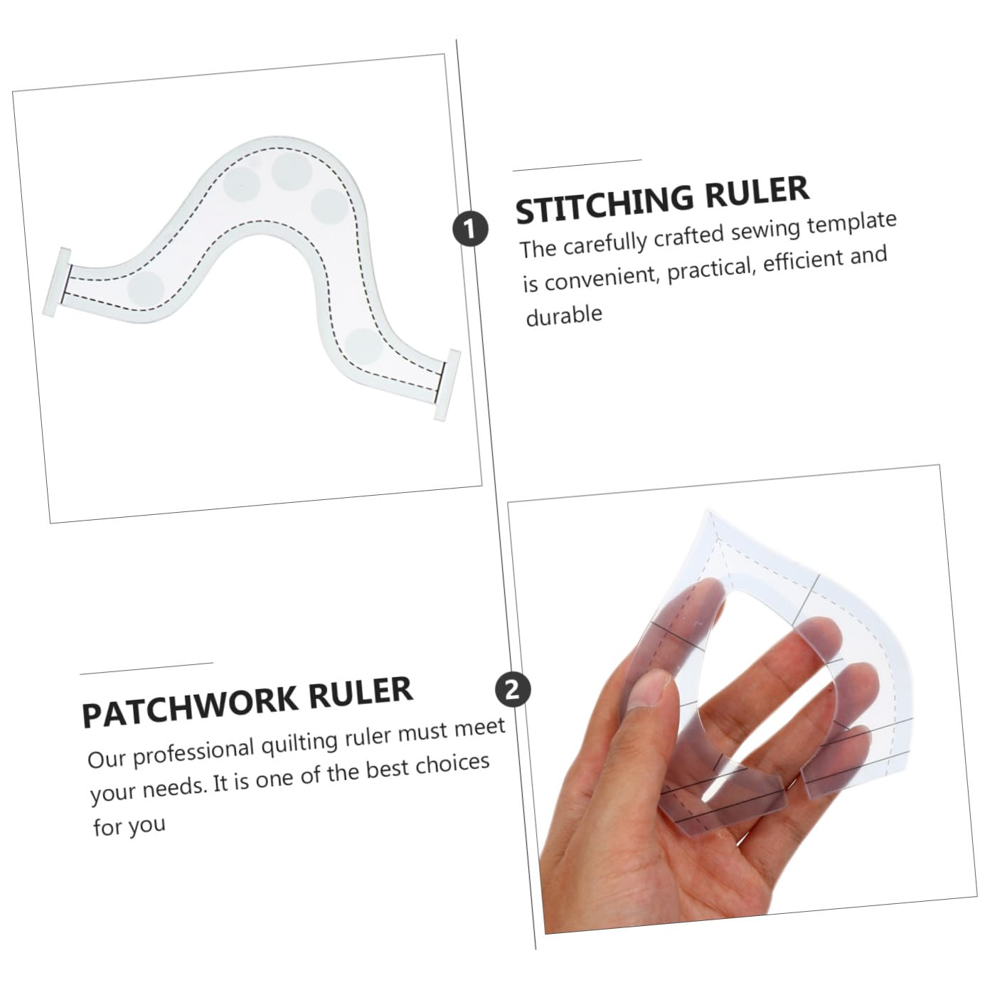 Plantilla de Acolchado Acrílica 9 Piezas para Patchwork y Costura | Juego de 9 Unidades, Útil para Trabajo Diy, Formato Práctico para Tela y Trazado Preciso