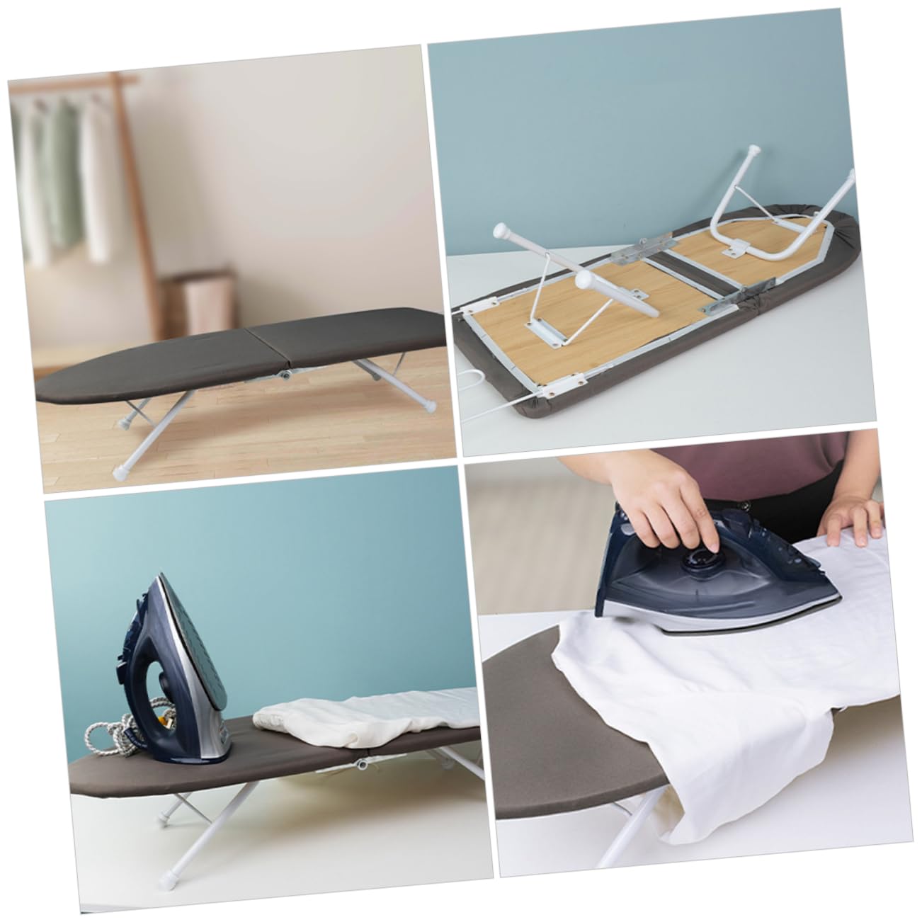 Ciieeo Tabla de Planchar Plegable para Ropa Mini Soporte Estable y Fácil Transporte para Hogar