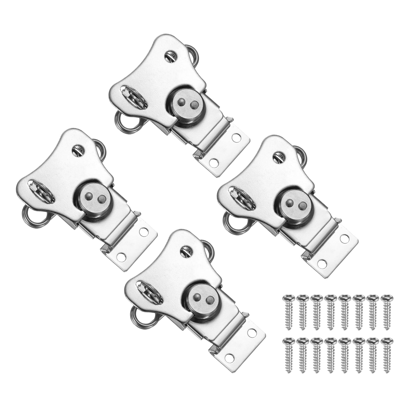Loquet papillon à ressort PATIKIL en acier de 7,7 x 6,5 cm pour fermeture de coffre