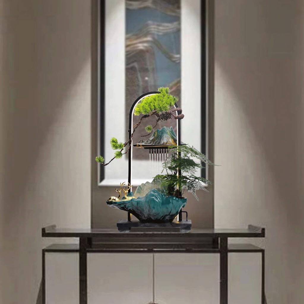 Tabletop Fountain Modern Simple Tabletop Fountain, Ceramic Flowing Water Ornaments, Tablescape, Home Living Room, Entrance Hall Tabletop Fountain Water Fountain Indoor