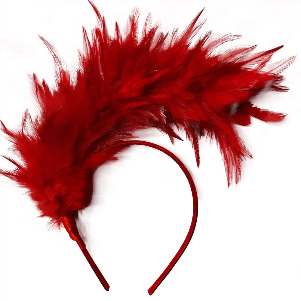 1920s Fascinator with Feathers, Feather Fascinator Headband 