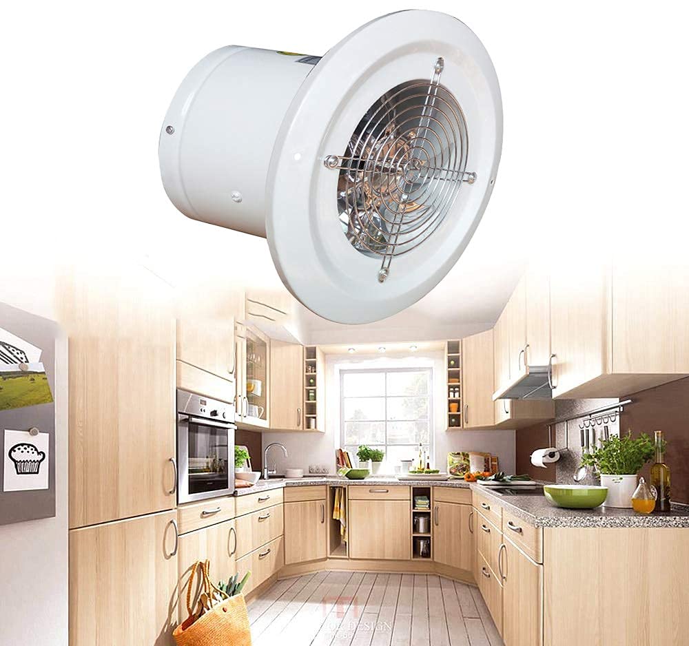 Aspiratore da Parete O Soffitto da 8" con Serranda Posteriore per Bagno Camera da Letto 1050M3/H