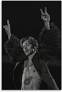 Amazon.com: Generic Pop Singer in Concert Black And White Photo Poster ...