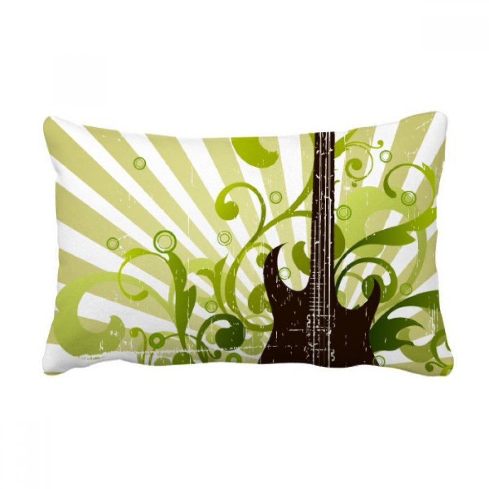 Coussin lombaire guitare vert 40x60 cm pour canapé