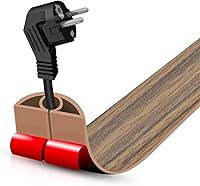 Vista 104 de Cubierta autoadhesiva para cables de suelo, gestión de cables de 3.3 pies, protector de tira de extensión para cables, evita tropiezos de cables