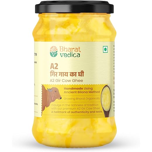 Bharat Vedica A2 Gir Cow Ghee 250ml | Ancient Vedic Bilona Method | Hand-Churned from Curd | 100% Pure & Natural Desi Ghee | Rich Aroma & Taste | Immunity & Digestion Booster | Lab-Certified