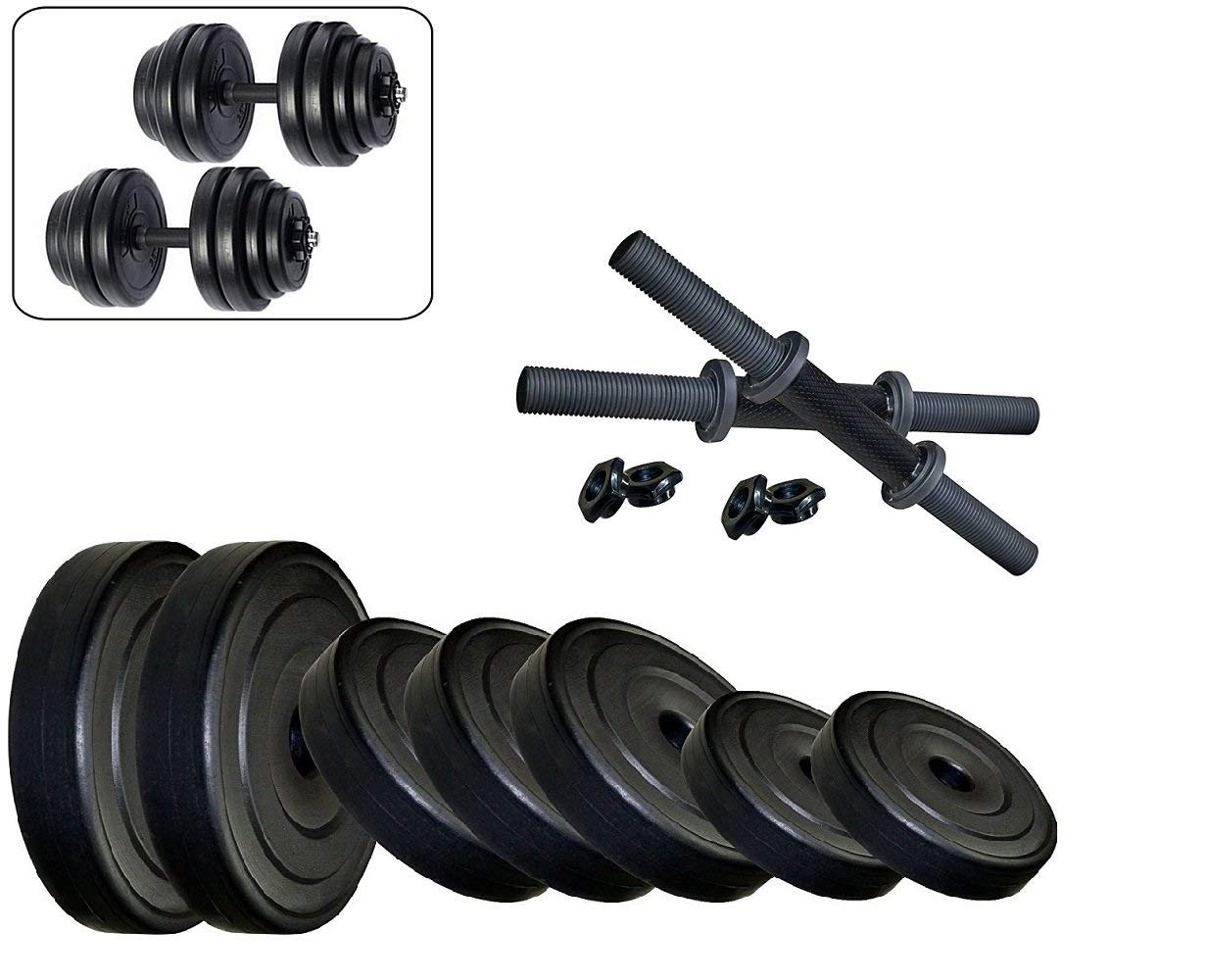 Body Maxx 10Kg-Combo 14 Dumbbells Kit 15 Inches Dumbells Rod
