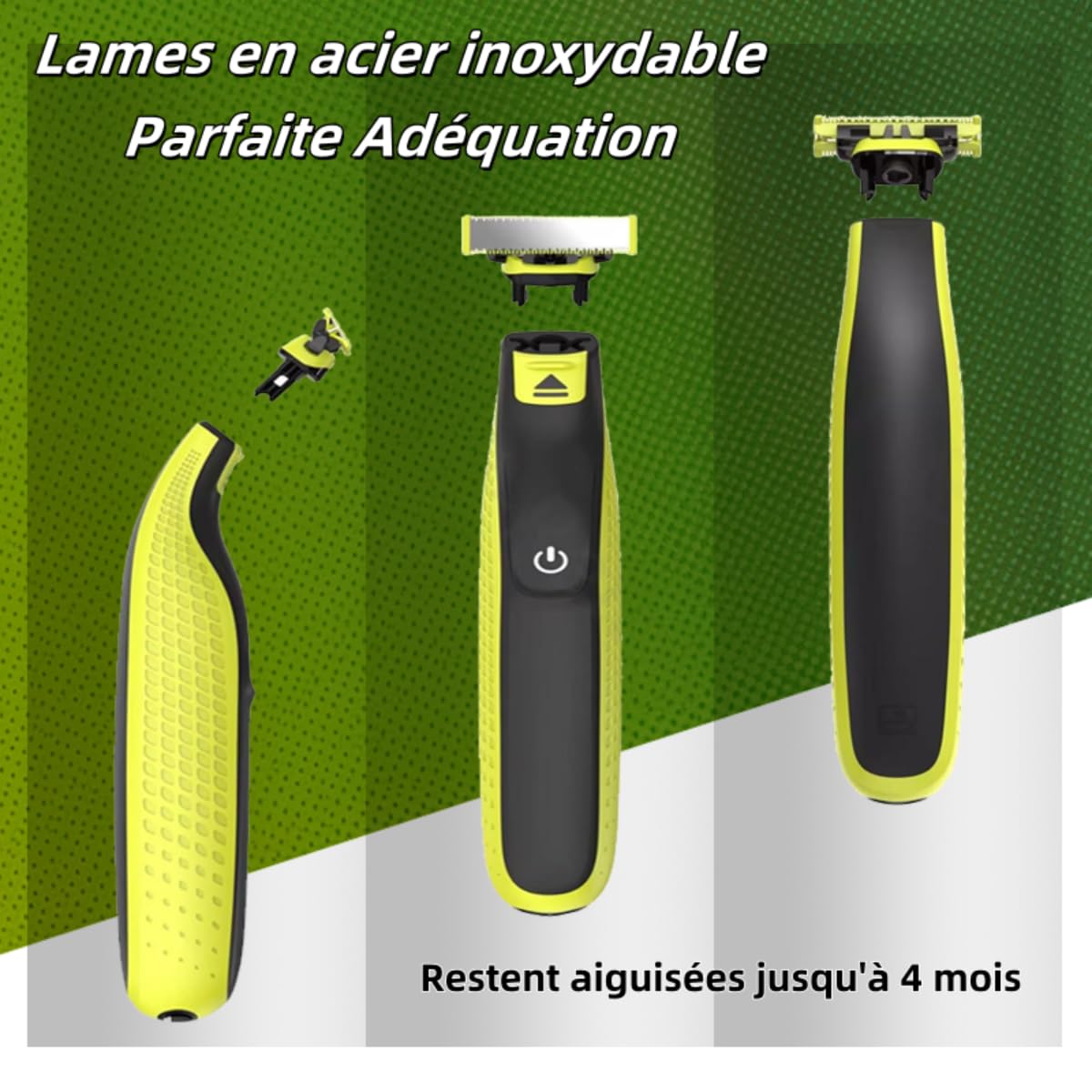 Lames de rasoir compatibles avec One Blade, lot de2/3/4/6, pour rasoir/tondeuse électrique Philips One Blade (6)