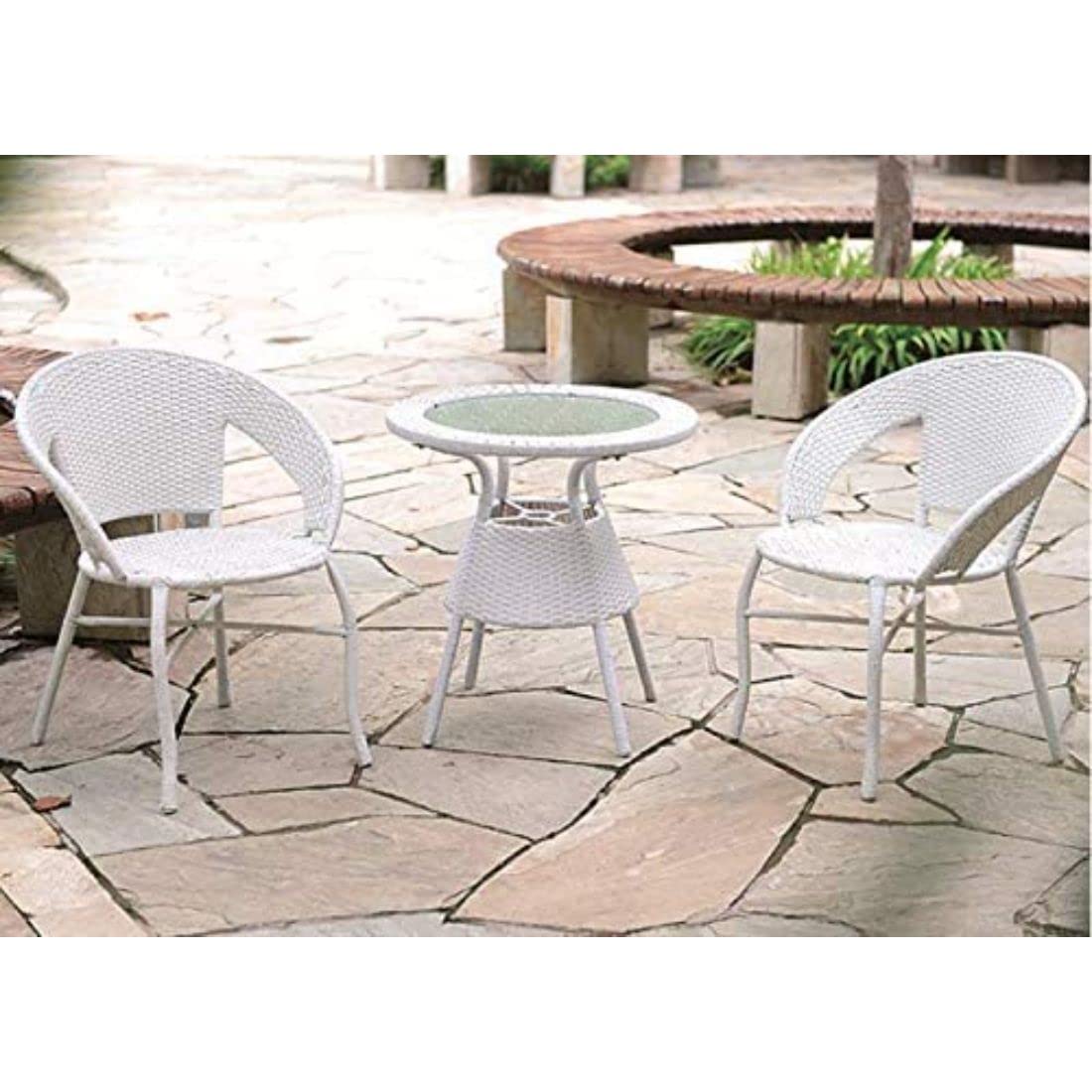 Bhairav StoreD-12|Indoor |Outdoor |Living Room| Balcony| Garden| Chair Table Set 2+1 Furniture Set| Coffee Chair Table Set| Powder Coated|