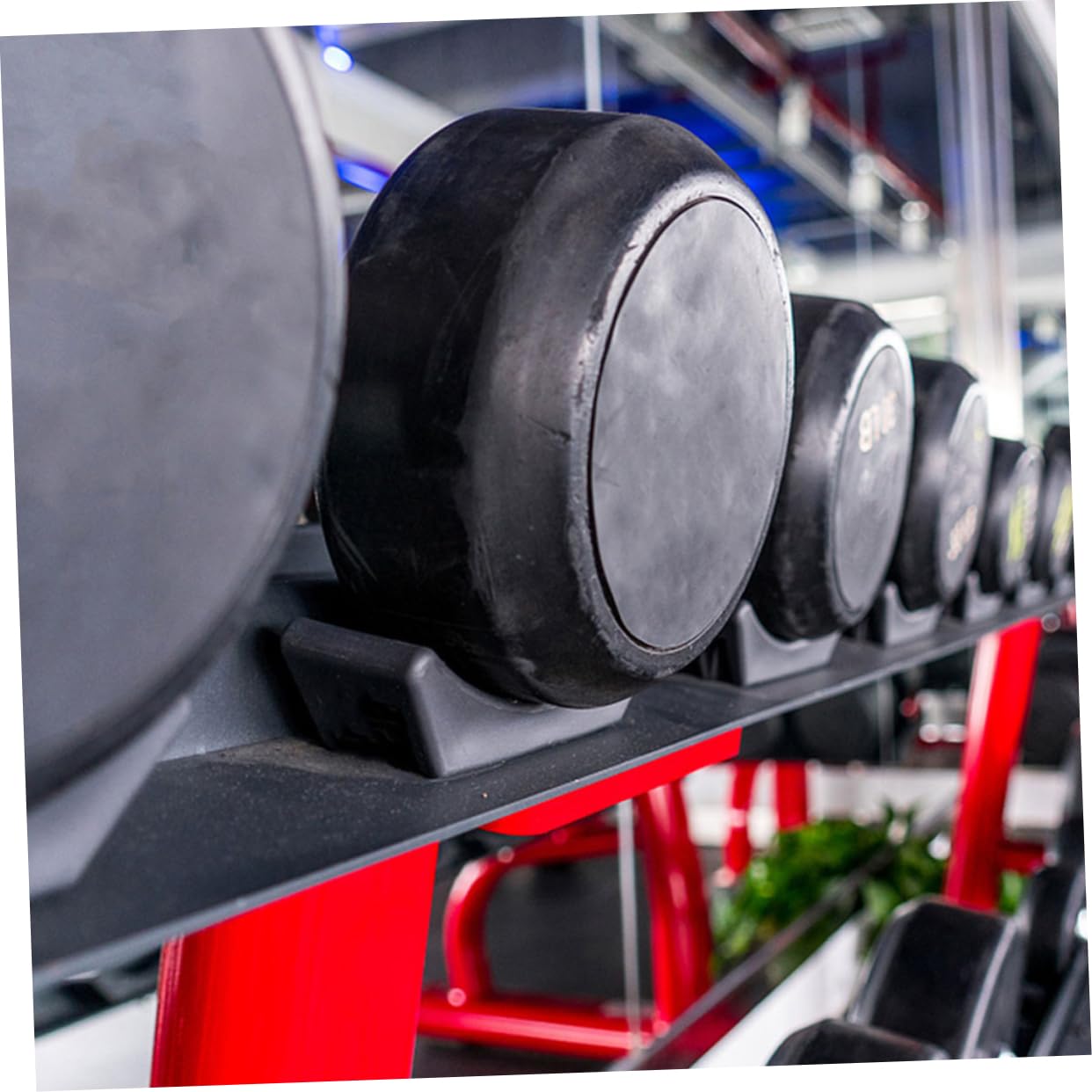 Toddmomy Supporto Porta Manubri Da 8 Pezzi Robusto Supporto Da Pavimento Per Manubri Organizer Per Attrezzi Da Fitness Salvaspazio Per Palestre Domestiche