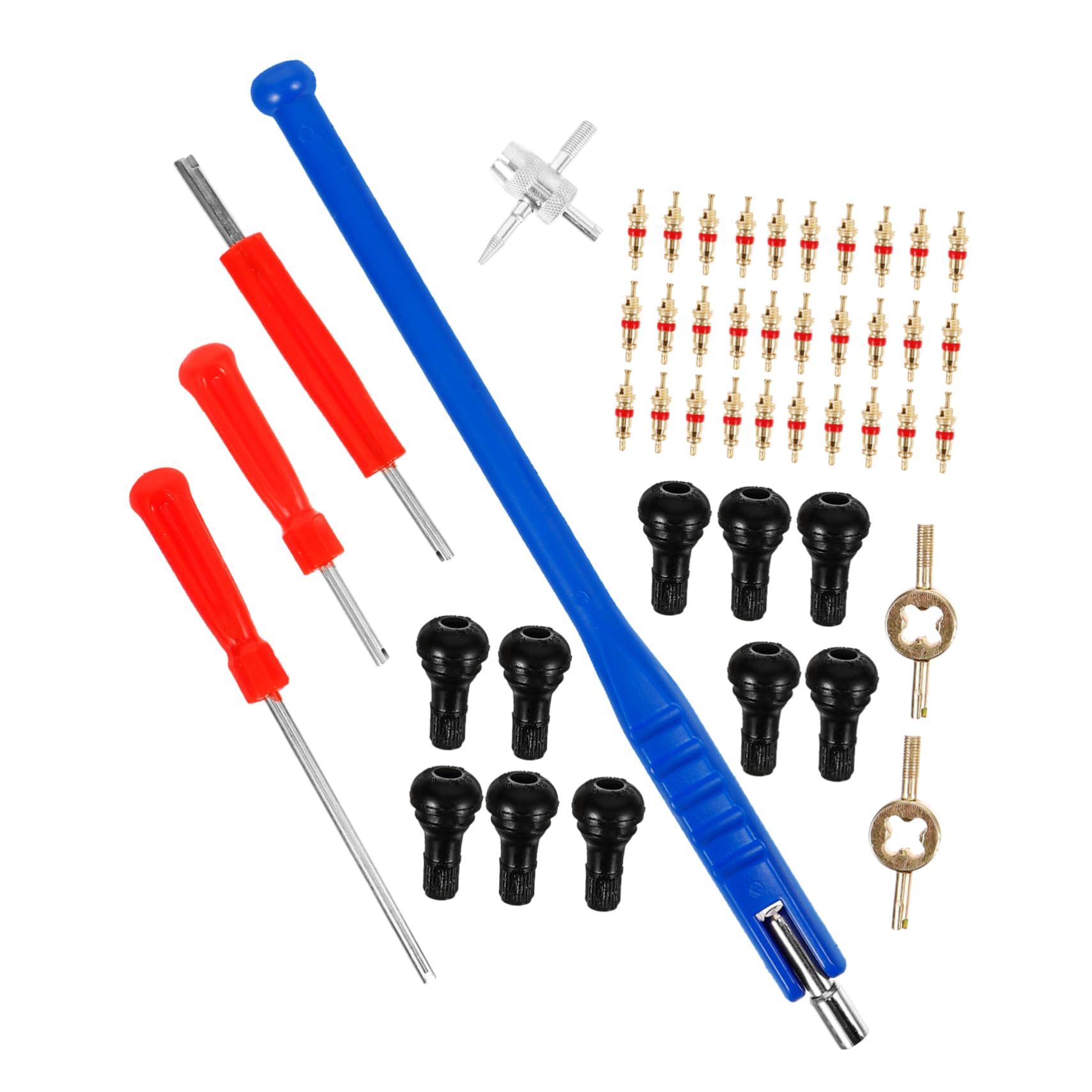 Happyyami 1Set Valve Core Remover Tool Kit for Car Wheel Repair Tire Valve Stem Puller Installer User Friendly Valve Core Replacement for Quick Tire Maintenance
