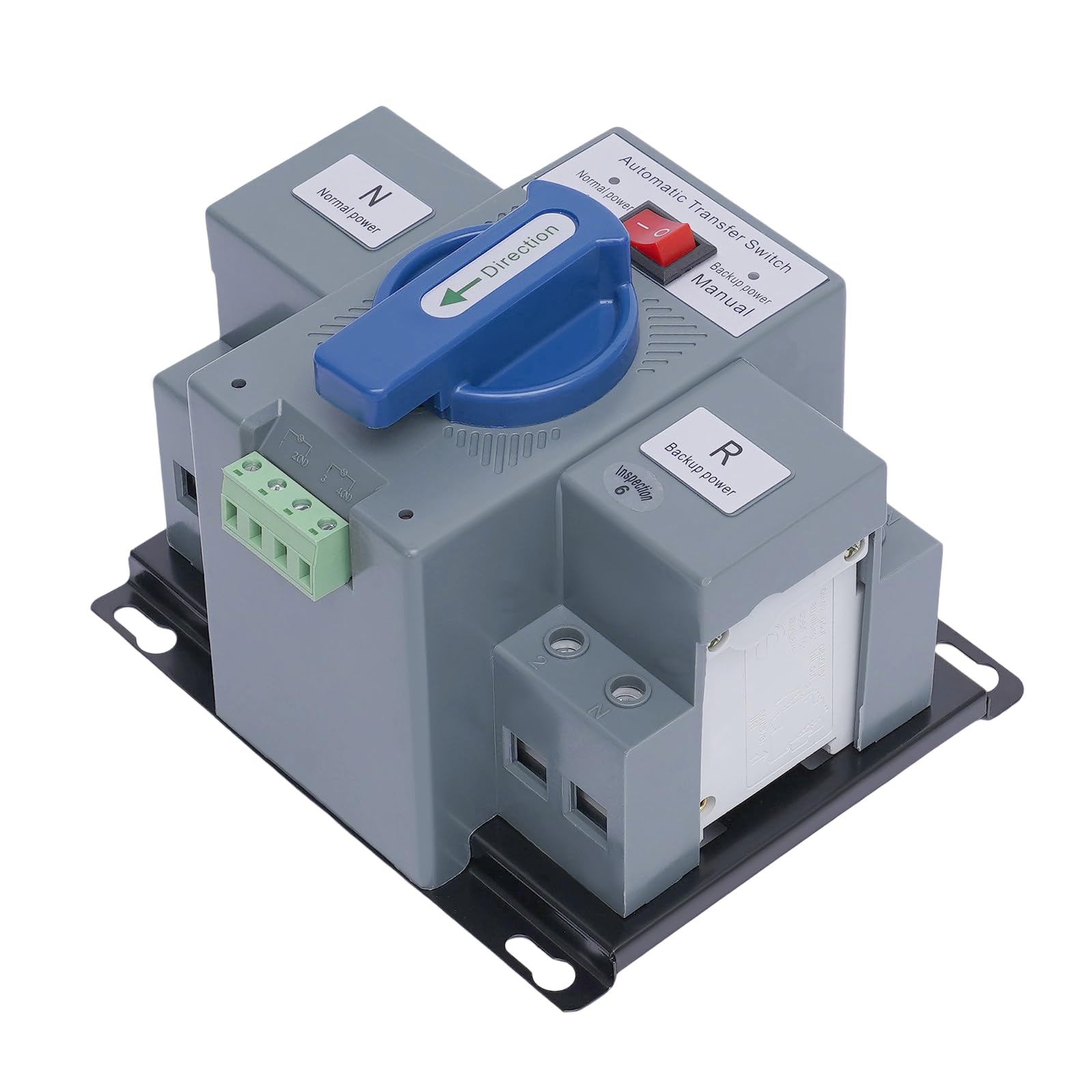 Dual Netzteil Switches 2P 63A 220V Dual Power Automatischer Umschalter Transferschalter Lastumschalter Doppeltransferschalter für Haushaltsstrom, Wechselrichter, Solar
