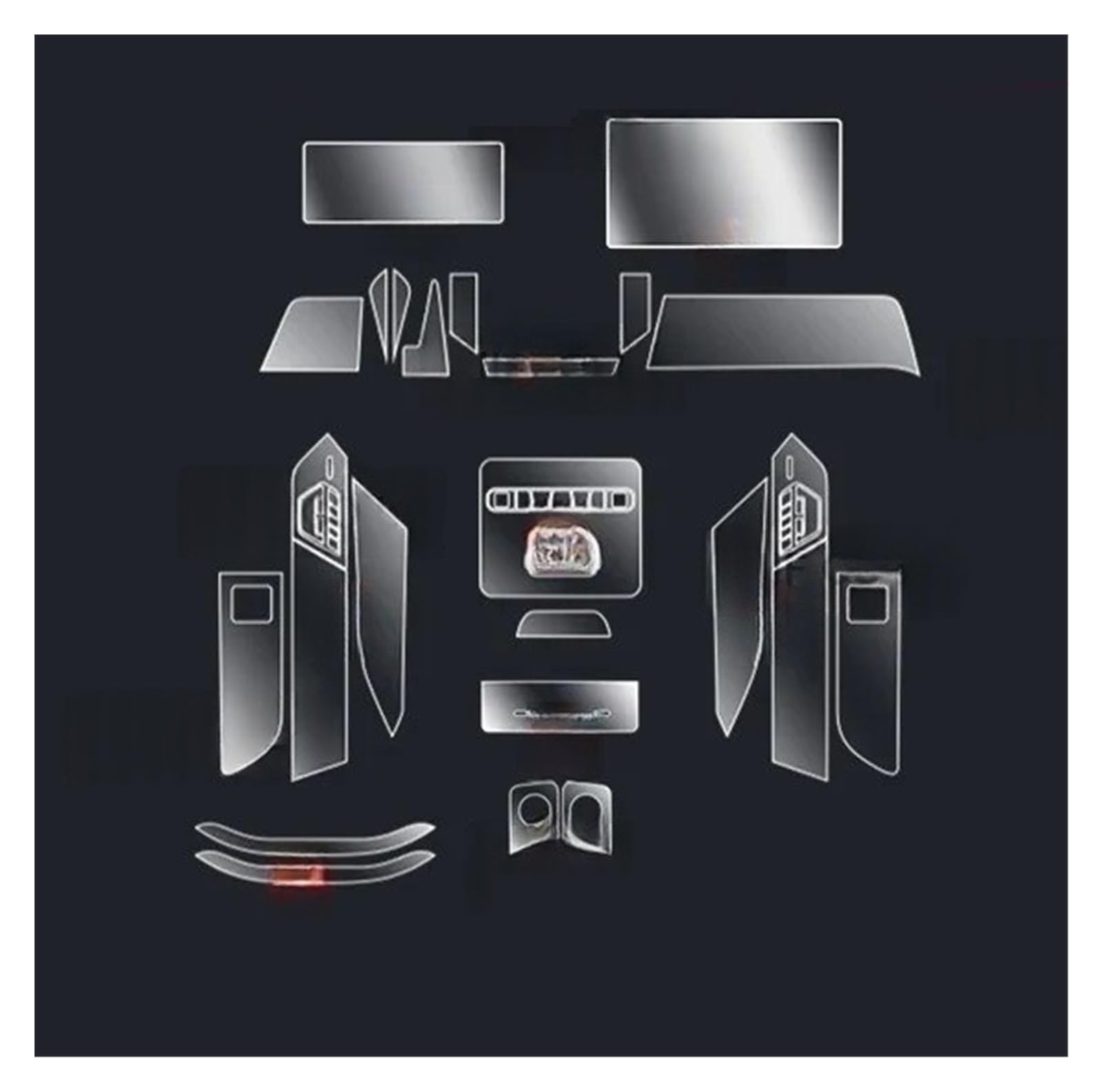 Anti-Scratch Car Interior Center Console Media Dashboard Navigation TPU Protector Film for B&YD M9 2025 XIA Interior Fittings
