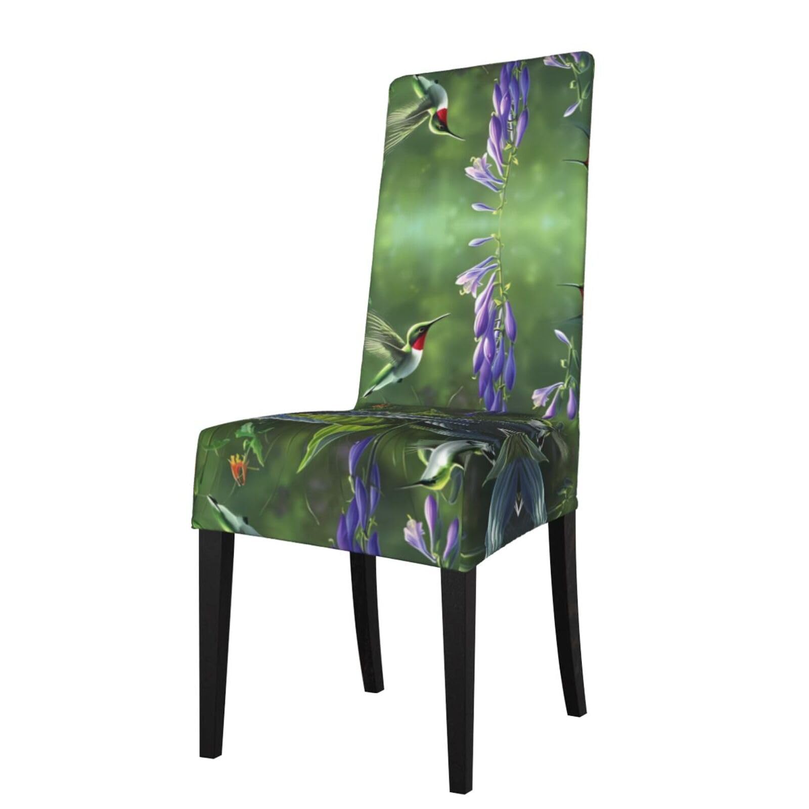 YYHHAOFA Hummingbird Butterfly Prints Protection Cover for Dining Chair - Stretch Slipcovers, Easy Refresh for Your Dining Room & Event Decor