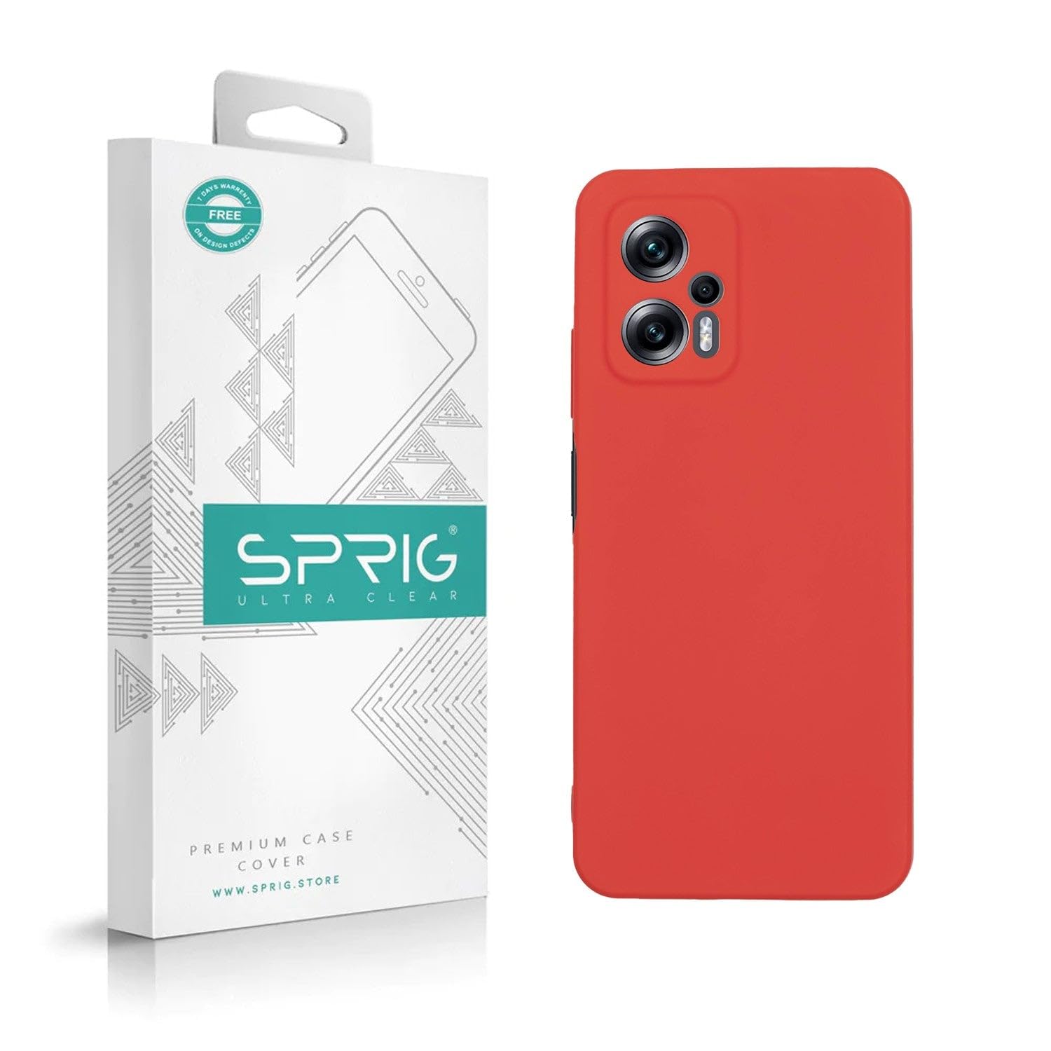 SPRIG Compatible with Redmi K50i 5G Phone TPU Basic Premium Back Cover Drop Tested Shock Proof Mobile Case for Men, Women, Boys and Girls with Camera Protection (Red) (B0C9DRJSS7) Amazon Price History, Amazon Price Tracker