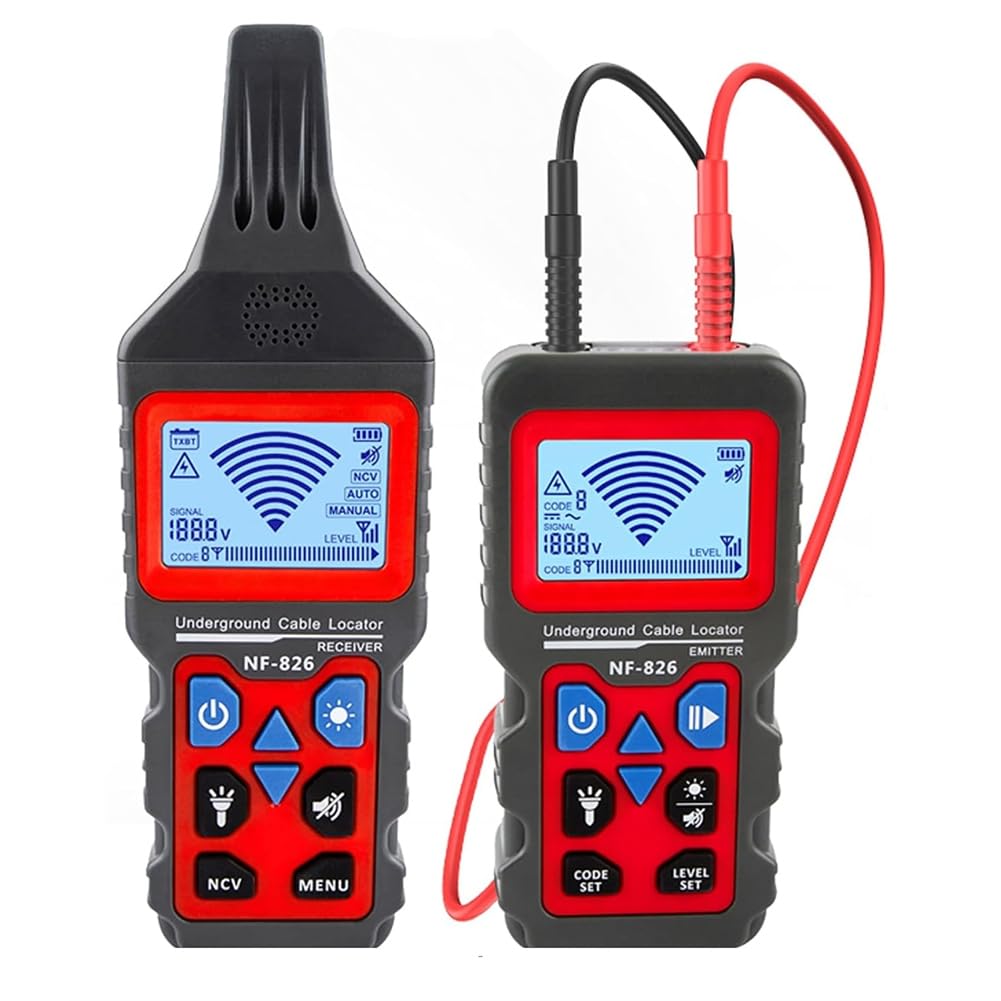 Jnchdghwa -826 for Dog Fence Cables Underground Cable Locator Wire Tracker,for Irrigation, Wall, Underground Pipeline Detection Detector