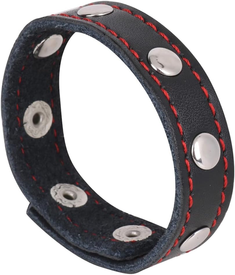 YiZYiF Men's Leather Ball Lifter C-strap Thongs Mention Bracelet Ring Underwear