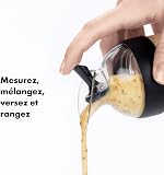 OXO Good Grips – Shaker à vinaigrette compact - Shaker pour sauce salade - Bouteille transparente - noir - 3