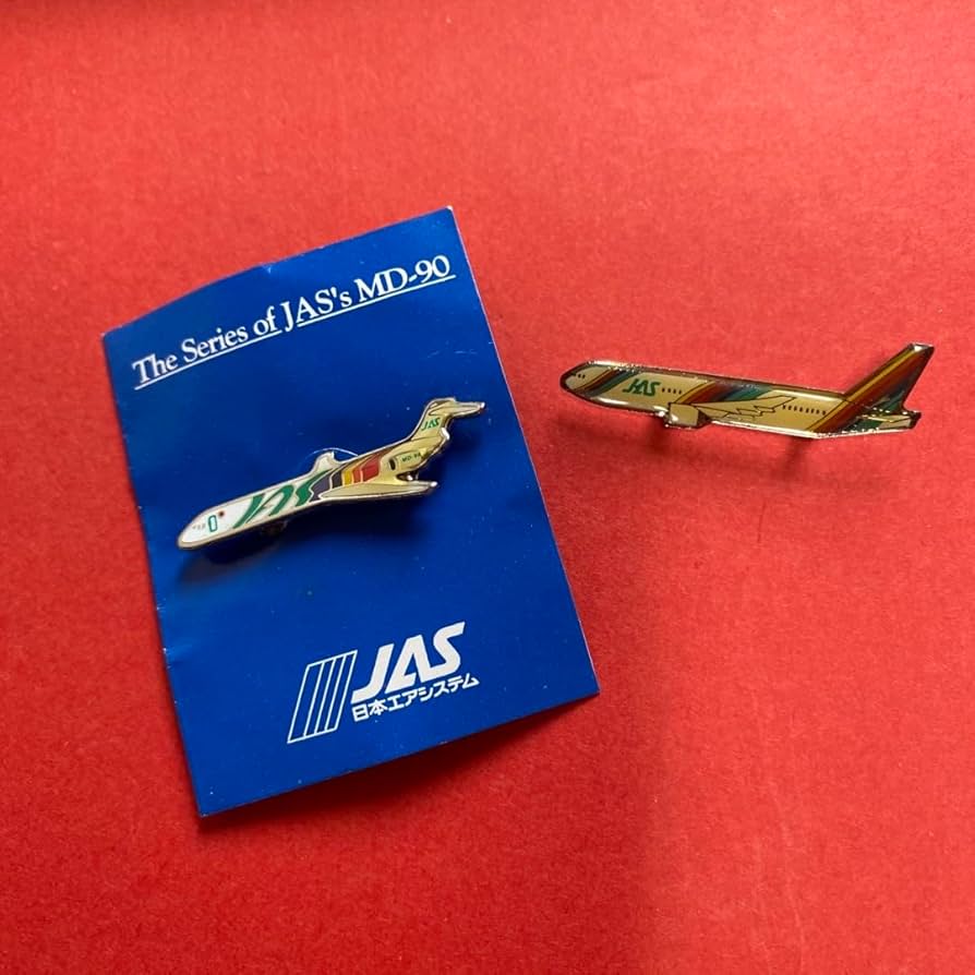日本エアシステム JAS 東亜国内航空 ピンバッジ Amazon | JAS 日本エアシステム バッチ ピンバッジ 飛行機