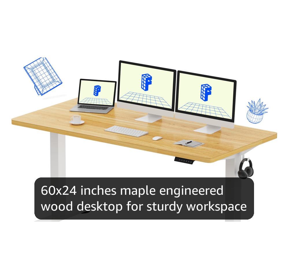 Amazon.com: FLEXISPOT EN1 One-Piece Standing Desk with 1-Inch