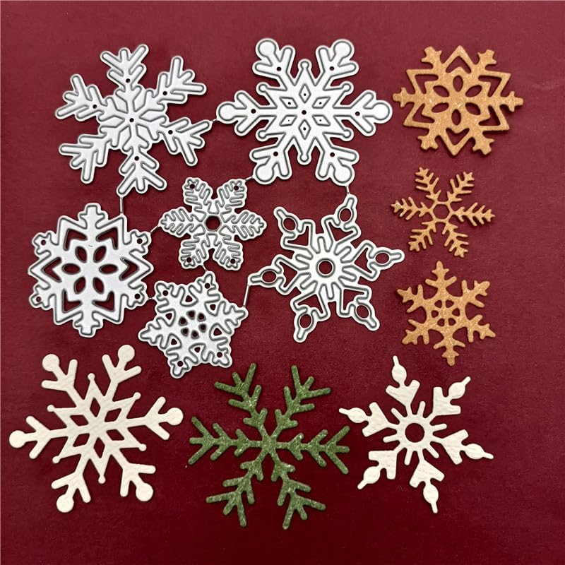 Christmas Snowflake Metal Die Cuts for Card Making Metal Cutting Dies for Scrapbooking Paper Crafting DIY Embossing (Style A)