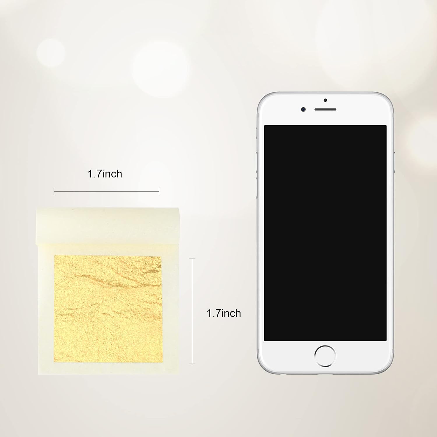KINNO Edible Gold Leaf Sheets 30 Sheets 1.7" x 1.7" 24K Yellow Real Gold for Makeup, Spa, Crafts, Gilding, Art, Bakery Food and Drink Decorations- Cake, Dessert, Coffee or Wine