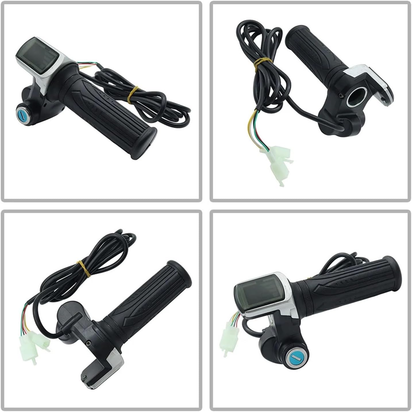 Throttle Assembly Electric Bikes Integrated LCD Screen Compatible With Standard V Systems Of 24/36 Volts(36V A)